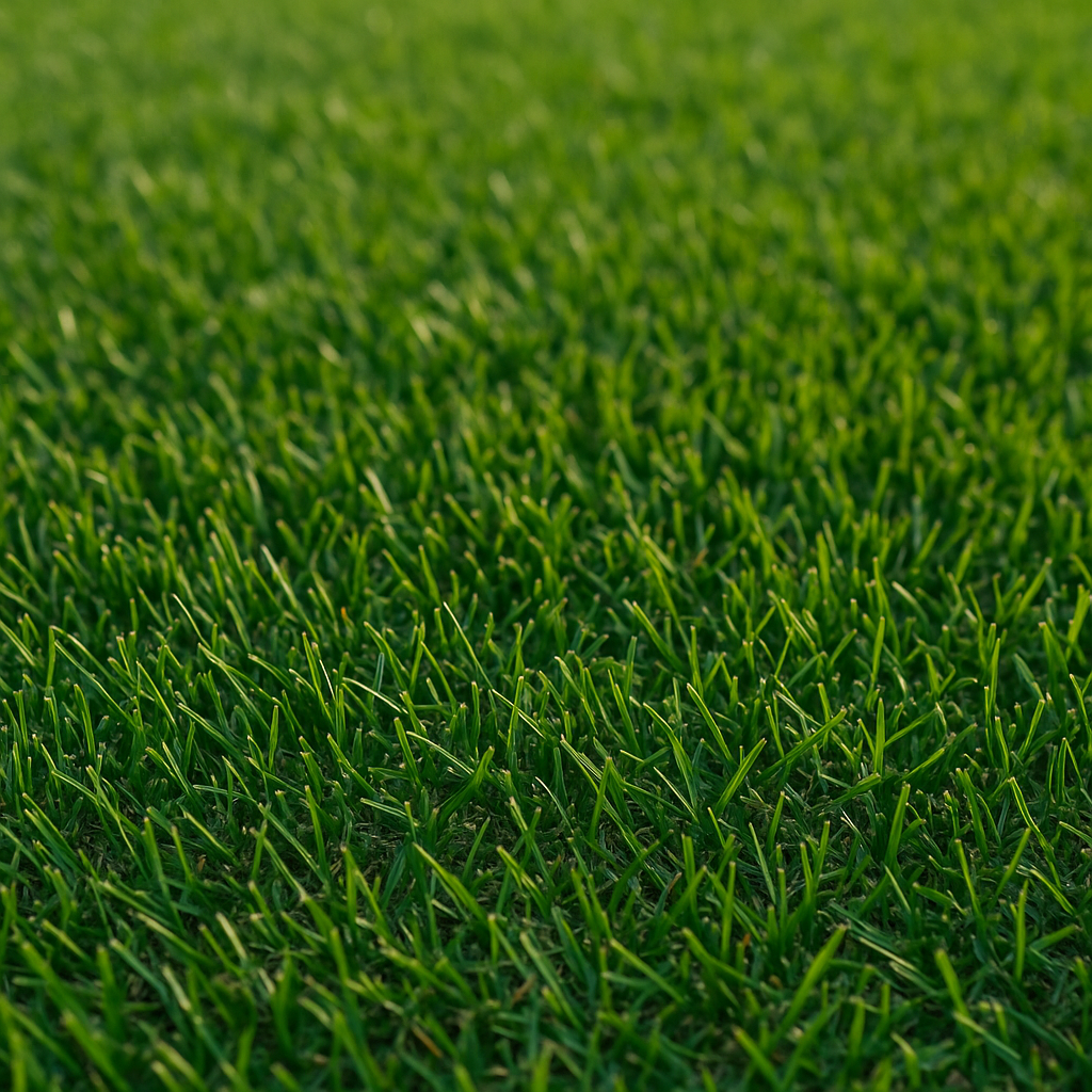 Closeup of healthy green grass in Greenville SC